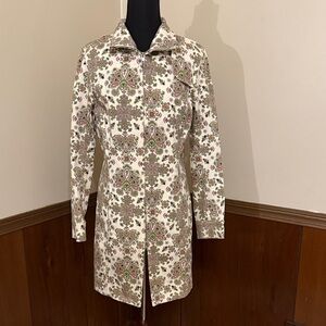 Nicole by Nicole Miller Floral Jacket Size 8 Zip Front EUC